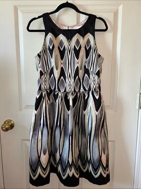 Julian Taylor New York Sleeveless Feminine Autumn Wedding Guest‎ Dress Sz 10